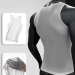 Men's Ice Silk Sporty Cut Quick-Dry Lightweight Cooling  Activewear Tops