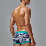 2 Pack Men's Statue of Liberty Print Comfortable and Breathable Trunks