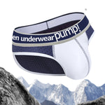 2 Pack Men's Breathable Mesh Comfortable U-convex Large Pouch Sports Briefs