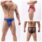 2 Pack Men's Low-Rise Mesh Breathable Bikini