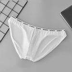 2 Pack Men's Low-Rise Sporty Ice-Silk Bikini with Mesh Front and U-Contour Pouch