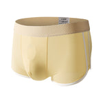 4 Pack Men's Ultra-Thin Breathable Solid Color Separated Pouch Smooth Trunks