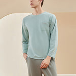 Comfortable Modal Cotton Long Sleeve Couple Pajama Set
