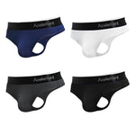 4 Pack Men's Stretch Support Panel Thongs