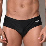 Men’s Shiny Solid Color Swim Briefs