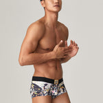 2 Pack Men's Bold Prints Comfy Waistband Stretch Fit Soft Trunks