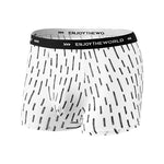 4 Pack Men's Ice Silk Printed Comfy Waistband Stretch Fit Trunks