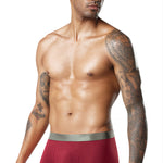 3 Pack Men's Solid Color Lightweight Comfortable Breathable Seamless Trunks