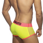 2-pack Men's Contrast Color Mesh High Elastic U-convex Three-dimensional Pouch Sports Boxer Shorts