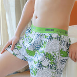 3 Pack Men's Printed Trendy Seamless Flexible & Lightweight Boxer Shorts