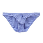 4 Pack Men's U-Pouch Striped Low-Rise Breathable & Sexy Briefs