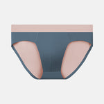 Men's Seamless Spliced Color Pouch Briefs