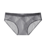 4 Pack Men's Lace Jacquard Ice Silk Ultra Thin Breathable Briefs