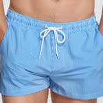 2-pack Men's Striped Double-layer Anti-embarrassment Beach Pants