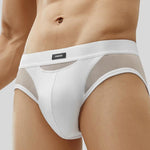 3 Pack Men's Breathable Sexy Lightweight Mesh Panels Briefs