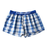 2 Pack Men's Mid-Rise Premium Cotton Plaid Quick-Dry Boxer Shorts
