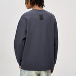 Versatile Long-Sleeve Crewneck Sweatshirt with Small Neckline