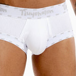 Men's Threaded Fabric Pouch Trunks With Fly