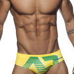 2 Pack Men's Trendy Prints U-Pouch Low-Rise Skin-Friendly Swim Briefs