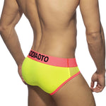 2-pack Men's Neon Mesh High-elastic U-convex Three-dimensional Pouch Sports Briefs