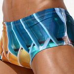 Men's Full-Coverage Second-Skin Feel Beach Vibes Swim Briefs
