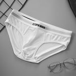 2-Pack Men's Threaded Design Breathable Comfort Low-Rise Thin U-convex Briefs
