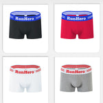 3 Pack Men's Solid Color Sports Breathable Cotton Large Pouch Boxer Briefs