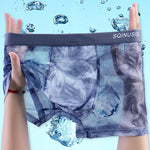 4 Pack Men's Antibacterial Crotch Comfortable Stretch Lightweight Trunks