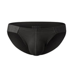 2 Pack Men's Solid Color Low Rise Sweat-Absorbent Large U-Shaped Small Pocket Briefs