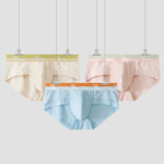 3 Pack Men's Baby Cotton High-Stretch Skin-Friendly Breathable Briefs