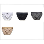 2 Pack Men's Low-rise High-cut Solid Briefs