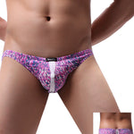 Men's Stretch Briefs with Convertible Front Opening & Open-Back Design