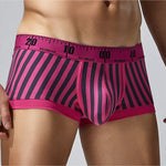 3 Pack Men's Snug Fit Trendy Striped Design Sporty Cut Cooling Airflow Trunks
