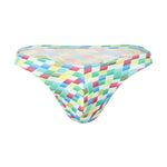 4 Pack Men's U-Pouch Playful Prints Moisture-Wicking Low-Rise Thongs