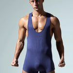 Men's Wrestling Suit Fitness Home Bodysuit