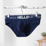 Men's Cotton Ribbed Breathable Briefs with 3D Pouch