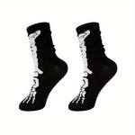 5 Pack Skull Pumpkin Cartoon Print Casual Crew Socks