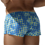 Men's Low-Rise Plaid Sexy Pouch Boxers