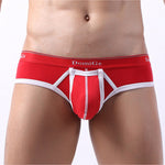 2 Pack Men's Detachable Front Pouch Durable Stretch Skin-Friendly Briefs