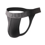 3 Pack Men's Solid Ribbed U-Pouch Breathable & Lifting Thongs