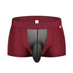 Men's Low-Rise Mesh Trunks – Breathable Nylon with 3D Pouch Support