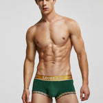 2 Pack Men's U-Pouch Solid Cotton Trunks