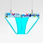 2 Pack Men's High-Cut Cartoon Waistband Breathable Semi-Transparent Bikini