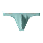 4 Pack Men's Low-Rise Solid Thongs with Reinforced Edging
