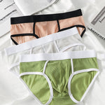 3 Pack Men's High-Stretch & Solid Color Soft Mesh Briefs