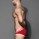 2 Pack Men's Ultra-Soft Printed Low-Rise Sexy Sporty Cut Anti-Chafing Bikini