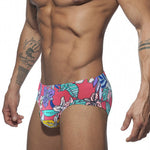 Men’s Floral Print Swim Briefs With Removable Pad