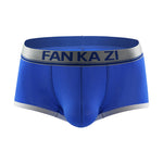 2 Pack Men's Color Block U-Pouch Mid-Rise Sporty Trunks