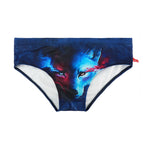 Men's Low-Rise Stylish Animal Print Swim Briefs