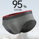3-pack Men's Antibacterial Pure Cotton Sexy Sports Breathable Underwear